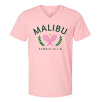 Malibu California Preppy Tennis Club V-Neck T-Shirt