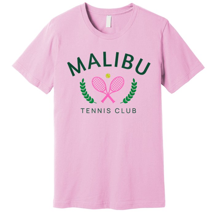 Malibu California Preppy Tennis Club Premium T-Shirt