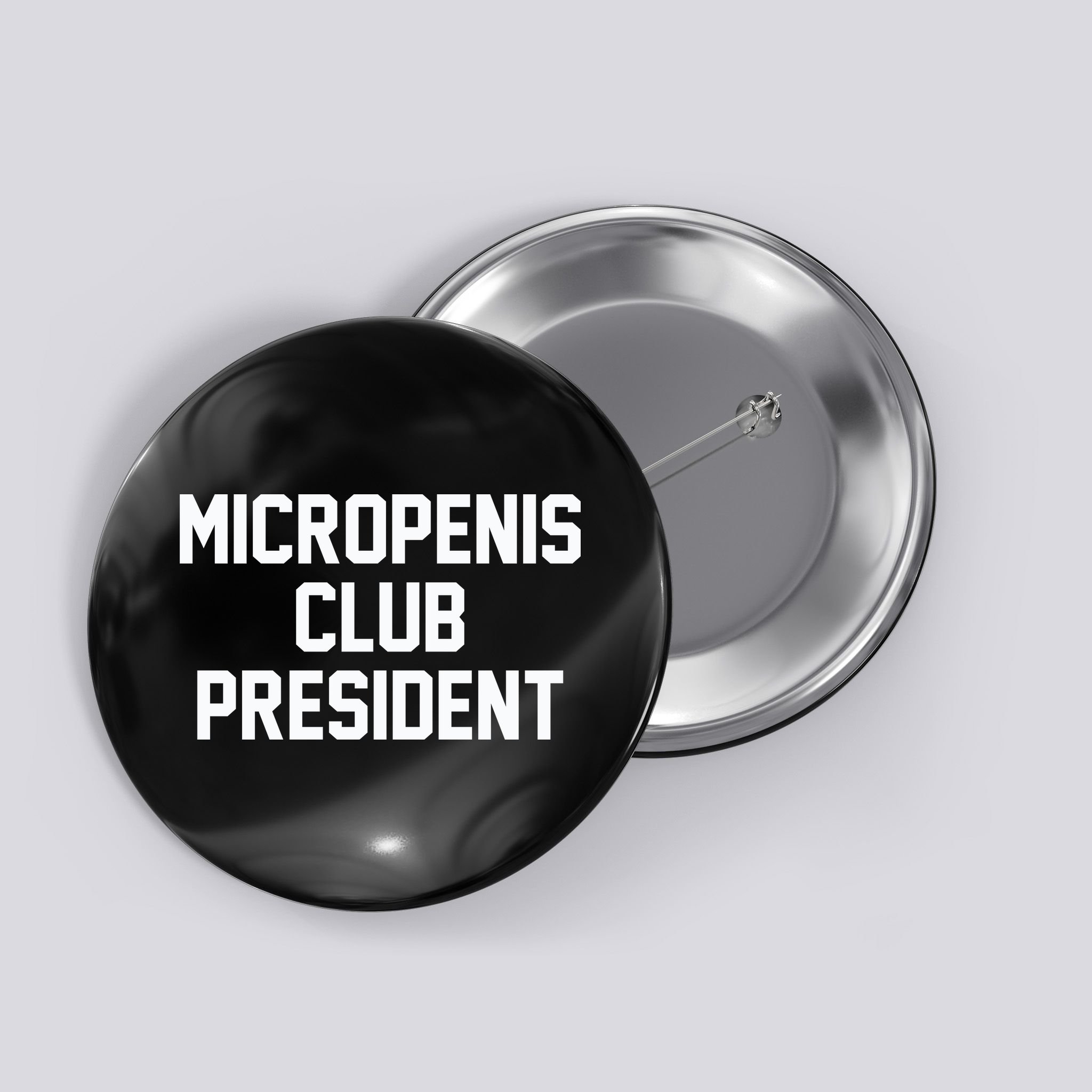 Micropenis Club President Funny Saying Sarcastic Guys Button