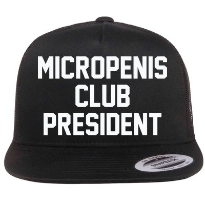 Micropenis Club President Funny Saying Sarcastic Guys Flatbill Hat