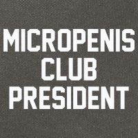 Micropenis Club President Funny Saying Sarcastic Guys Cotton Canvas Backpack