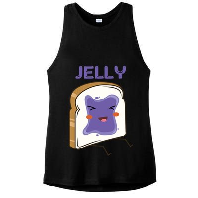 Matching Couple Peanut Butter And Jelly Gift Ladies PosiCharge Tri-Blend Wicking Tank
