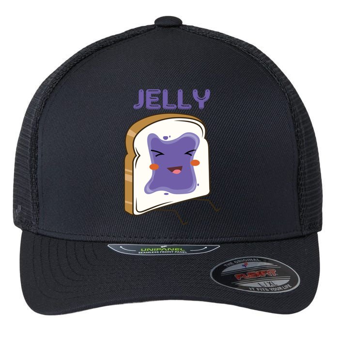 Matching Couple Peanut Butter And Jelly Gift Flexfit Unipanel Trucker Cap