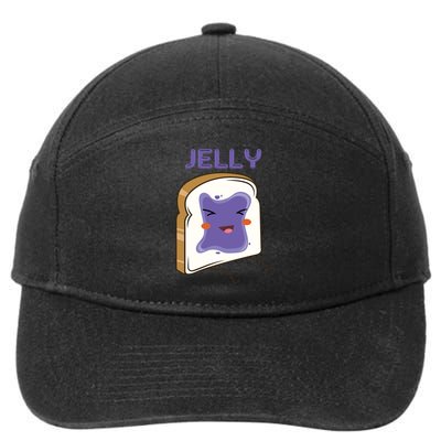 Matching Couple Peanut Butter And Jelly Gift 7-Panel Snapback Hat