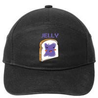 Matching Couple Peanut Butter And Jelly Gift 7-Panel Snapback Hat