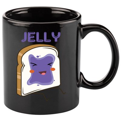 Matching Couple Peanut Butter And Jelly Gift 11oz C Handle Ceramic Mug