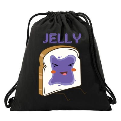 Matching Couple Peanut Butter And Jelly Gift Drawstring Bag