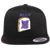 Matching Couple Peanut Butter And Jelly Gift Flat Bill Trucker Hat