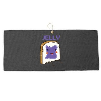 Matching Couple Peanut Butter And Jelly Gift Large Microfiber Waffle Golf Towel