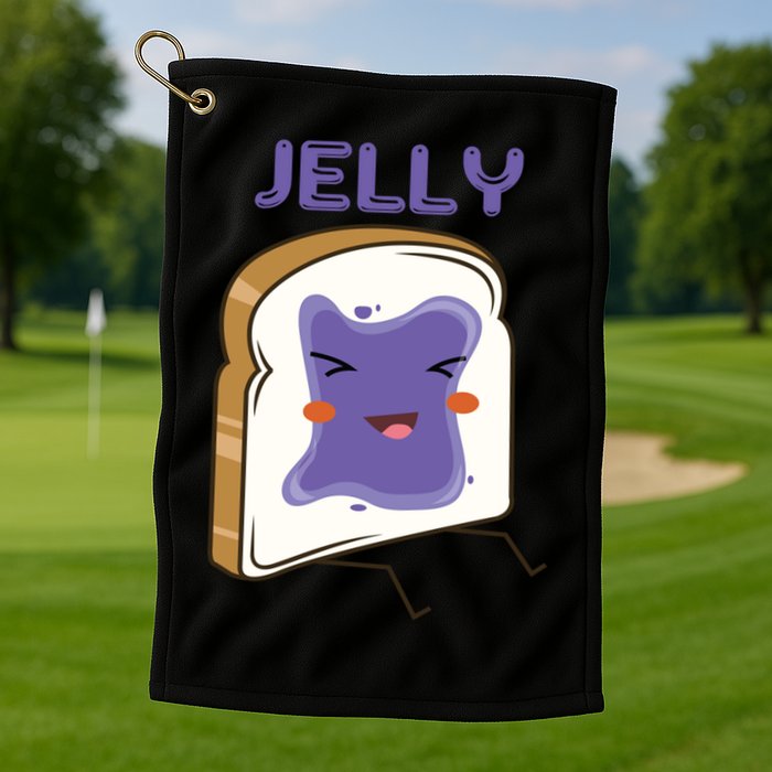 Matching Couple Peanut Butter And Jelly Gift Golf Towel