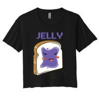 Matching Couple Peanut Butter And Jelly Gift Women's Crop Top Tee