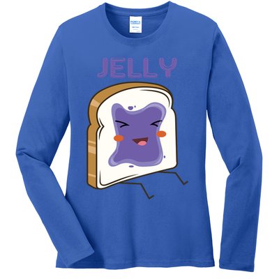 Matching Couple Peanut Butter And Jelly Gift Ladies Long Sleeve Shirt