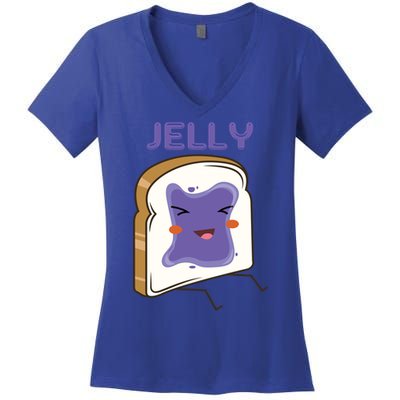 Matching Couple Peanut Butter And Jelly Gift Women's V-Neck T-Shirt