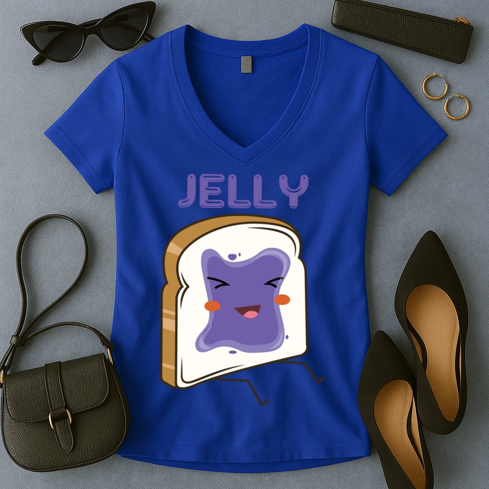 Matching Couple Peanut Butter And Jelly Gift Women's V-Neck T-Shirt