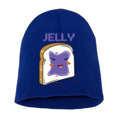 Matching Couple Peanut Butter And Jelly Gift Short Acrylic Beanie