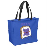 Matching Couple Peanut Butter And Jelly Gift Zip Tote Bag