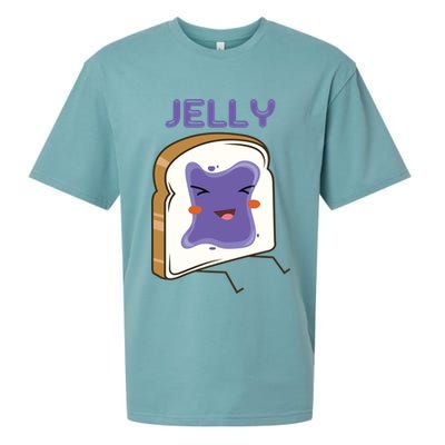 Matching Couple Peanut Butter And Jelly Gift Sueded Cloud Jersey T-Shirt