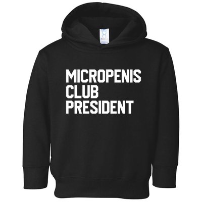 Micropenis Club President Funny Meme Sarcastic Stupid Cringe Toddler Hoodie