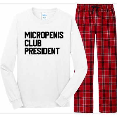 Micropenis Club President Funny Meme Sarcastic Stupid Cringe Long Sleeve Pajama Set