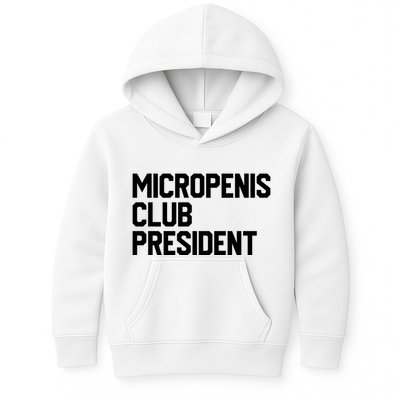 Micropenis Club President Funny Meme Sarcastic Stupid Cringe Kids Hoodie