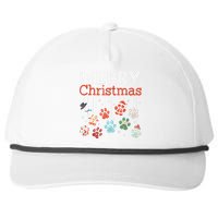 Merry Christmas Paw Prints For Dog Lovers Design Tank Top Snapback Five-Panel Rope Hat