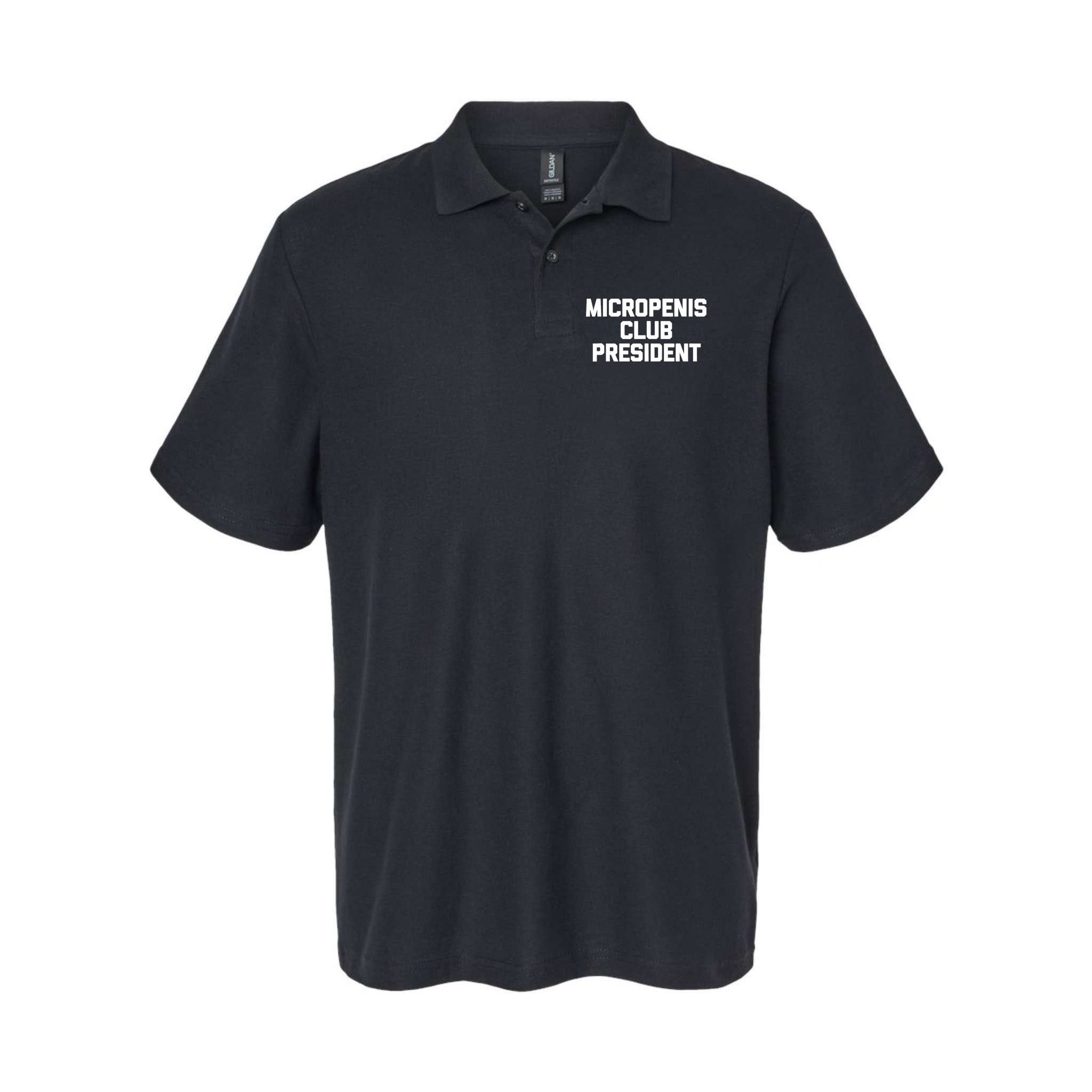 Micropenis Club President - Funny Saying Sarcastic Guys Polo