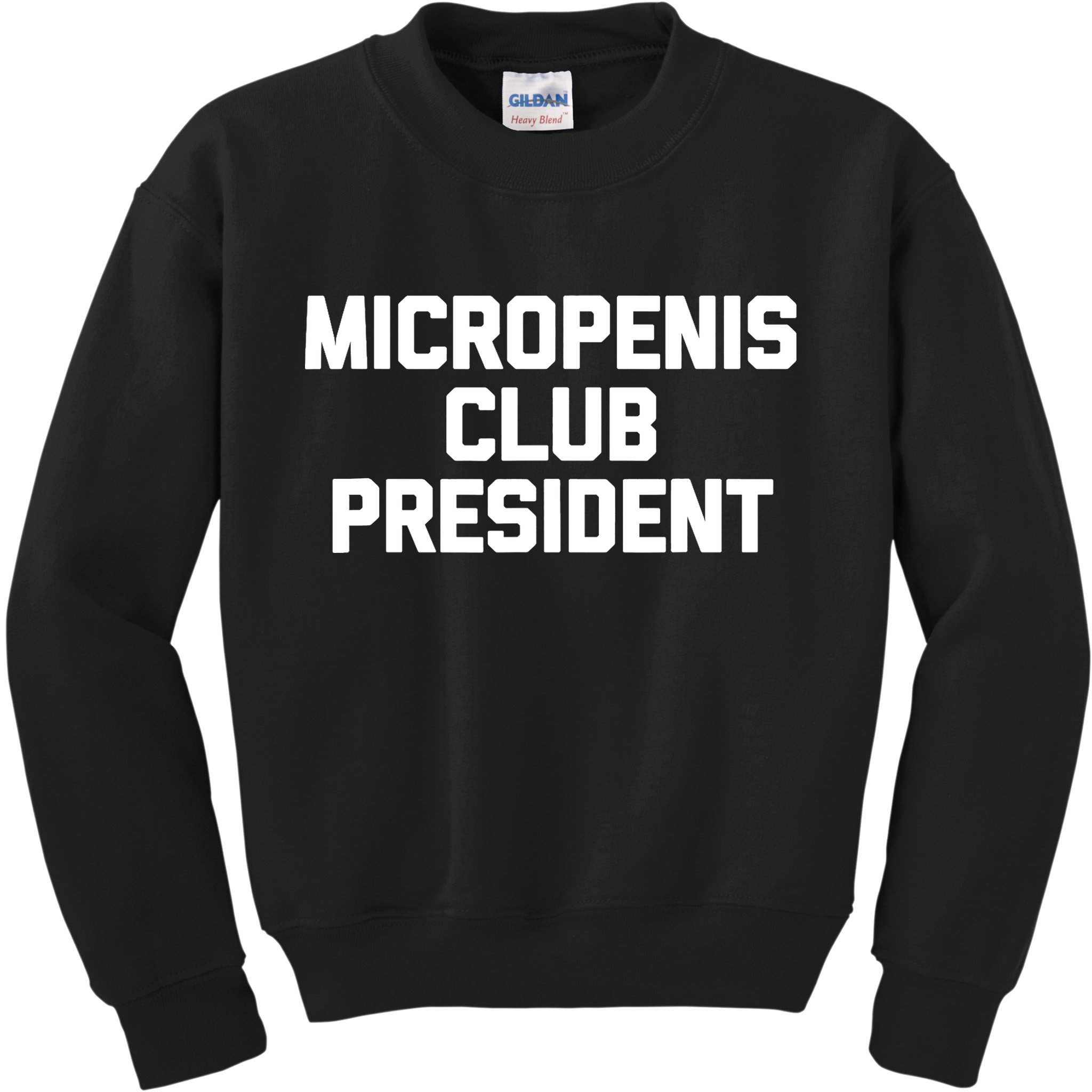 Micropenis Club President - Funny Saying Sarcastic Guys Kids Sweatshirt