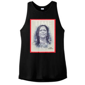 Magazine Cover President Kamala Harris Time Cover Campaign Supporters 2024 Ladies PosiCharge Tri-Blend Wicking Tank