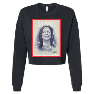 Magazine Cover President Kamala Harris Time Cover Campaign Supporters 2024 Cropped Pullover Crew