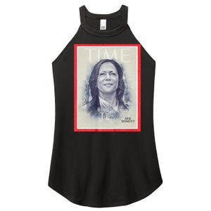 Magazine Cover President Kamala Harris Time Cover Campaign Supporters 2024 Women's Perfect Tri Rocker Tank