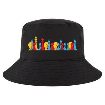 Multicolored Chess Pieces Thinking Smart Gift Cool Comfort Performance Bucket Hat