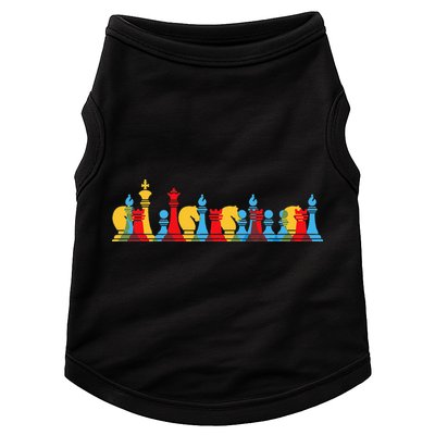 Multicolored Chess Pieces Thinking Smart Gift Doggie Tank