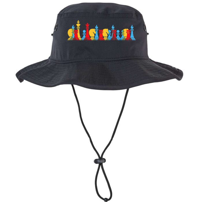 Multicolored Chess Pieces Thinking Smart Gift Bucket Hat