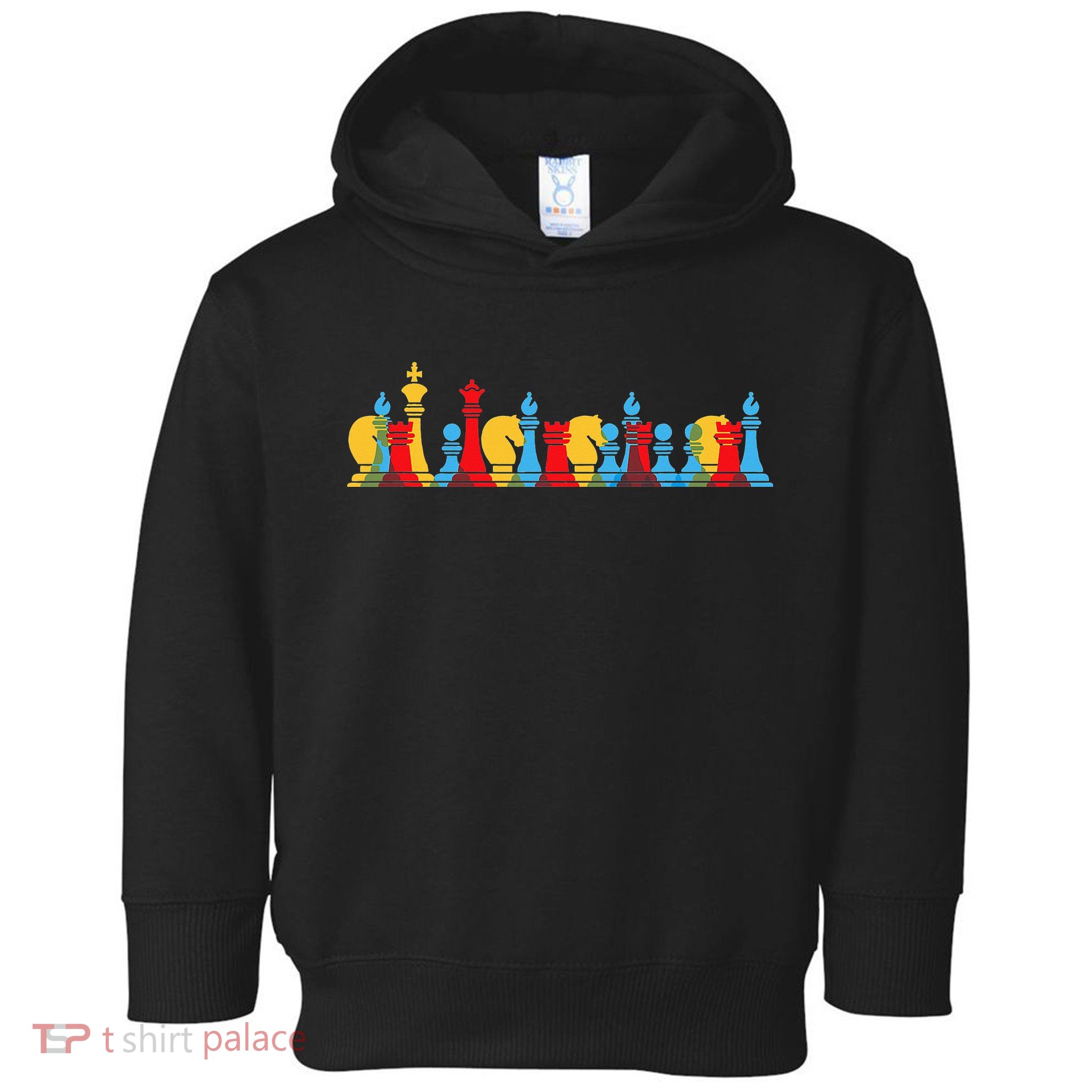Multicolored Chess Pieces Thinking Smart Gift Toddler Hoodie