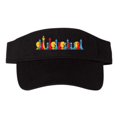 Multicolored Chess Pieces Thinking Smart Gift Visor