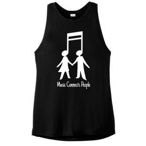 Music Connect People Cute Gift Ladies PosiCharge Tri-Blend Wicking Tank