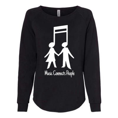 Music Connect People Cute Gift Womens California Wash Sweatshirt