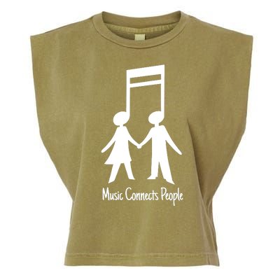 Music Connect People Cute Gift Garment-Dyed Women's Muscle Tee