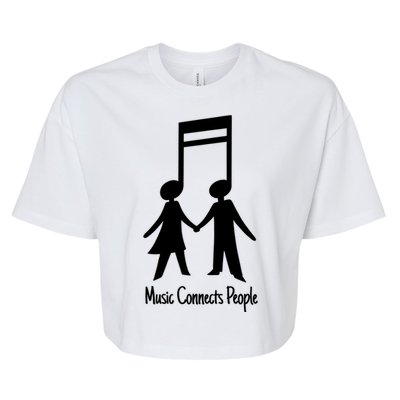 Music Connect People Cute Gift Bella+Canvas Jersey Crop Tee