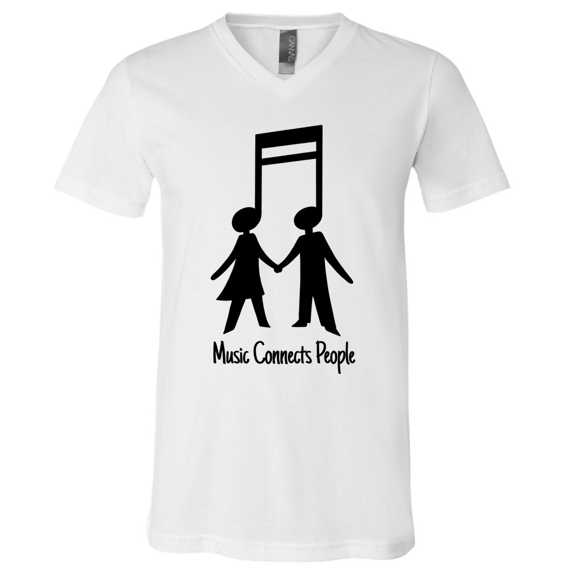 Music Connect People Cute Gift V-Neck T-Shirt