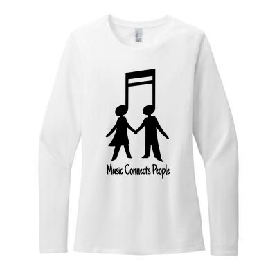 Music Connect People Cute Gift Womens CVC Long Sleeve Shirt