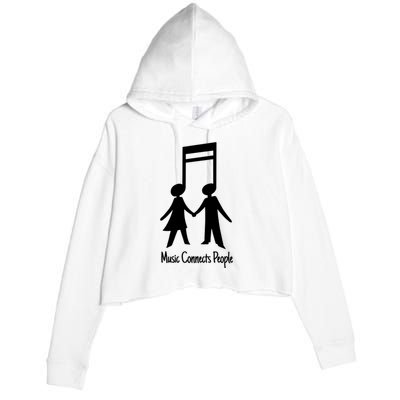 Music Connect People Cute Gift Crop Fleece Hoodie