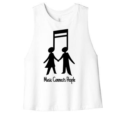 Music Connect People Cute Gift Women's Racerback Cropped Tank