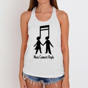 Music Connect People Cute Gift Women's Knotted Racerback Tank