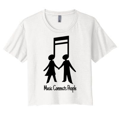 Music Connect People Cute Gift Women's Crop Top Tee