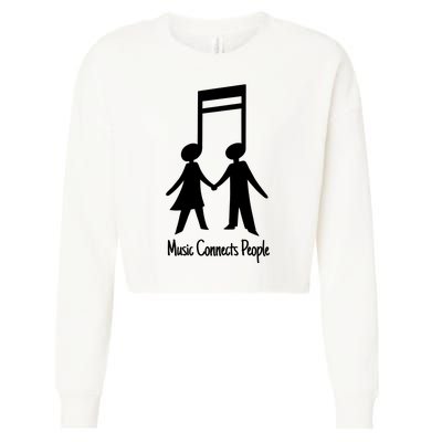 Music Connect People Cute Gift Cropped Pullover Crew