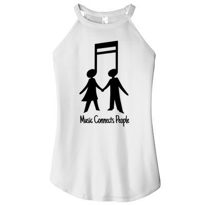 Music Connect People Cute Gift Women’s Perfect Tri Rocker Tank