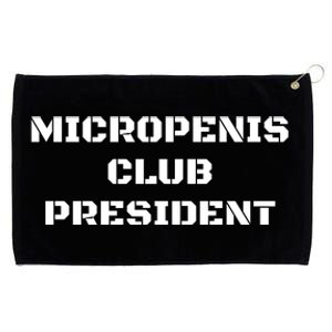 Micropenis Club President Funny Saying Sarcastic Grommeted Golf Towel