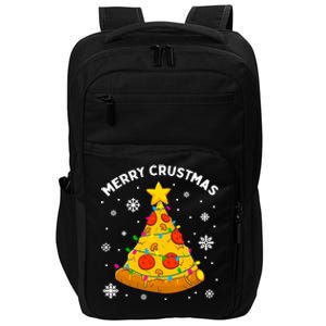 Merry Crustmas Pizza Christmas Tree Xmas Gifts Impact Tech Backpack