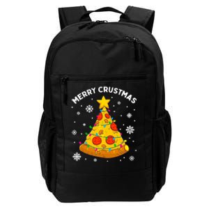 Merry Crustmas Pizza Christmas Tree Xmas Gifts Daily Commute Backpack